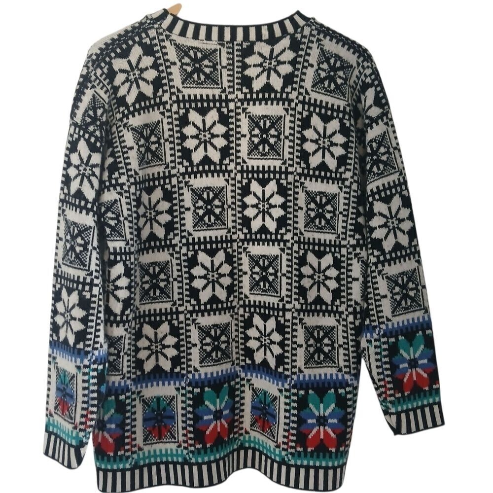 Vintage Best American Clothing Co. Knit Sweater Christmas Scandi Girl Cabincore - Picture 8 of 11